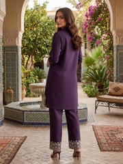 Embroidered Top with Palazzos