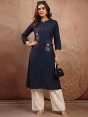 Women Embroidered Thread Work Kurta