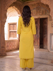Women Ethnic Motifs Embroidered Regular Thread Work Kurta with Palazzos