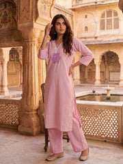 Women Ethnic Motifs Embroidered Regular Thread Work Kurta with Palazzos