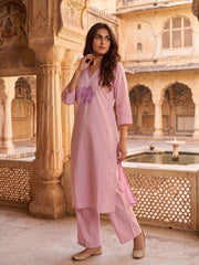 Women Ethnic Motifs Embroidered Regular Thread Work Kurta with Palazzos