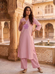 Women Ethnic Motifs Embroidered Regular Thread Work Kurta with Palazzos