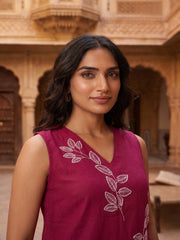 Floral Embroidered Tunic with Palazzos