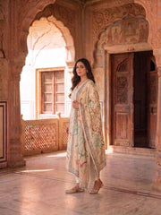 Women Printed Regular Kurta with Trousers & With Dupatta