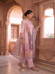 Women Floral Printed Regular Kurta with Trousers & With Dupatta