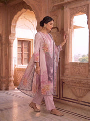 Women Floral Printed Regular Kurta with Trousers & With Dupatta