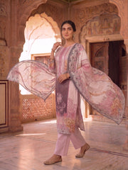 Women Floral Printed Regular Kurta with Trousers & With Dupatta