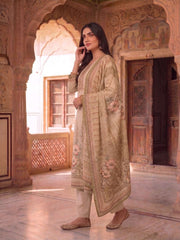 Women Floral Printed Regular Sequinned Kurta with Trousers & With Dupatta