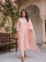 Women Floral Printed Regular Linen Kurta with Trousers & With Dupatta
