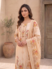 Women Floral Printed Regular Pure Silk Kurta with Trousers & With Dupatta