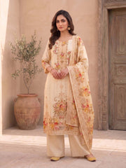 Women Floral Printed Regular Pure Silk Kurta with Trousers & With Dupatta