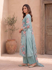 Women Floral Printed Regular Pure Silk Kurta with Palazzos & With Dupatta