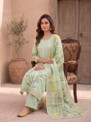 Women Floral Printed Regular Sequinned Pure Silk Kurta with Palazzos & With Dupatta