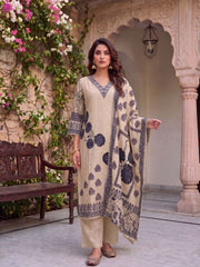 Women Ethnic Motifs Printed Regular Pure Silk Kurta with Trousers & With Dupatta