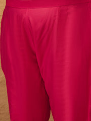 Ethnic Motifs Embroidered Straight Kurta with Trousers & Dupatta