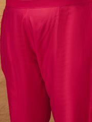 Ethnic Motifs Embroidered Straight Kurta with Trousers & Dupatta