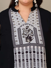 Women Plus Size Ethnic Motifs Printed Kurta with Palazzo & Dupatta