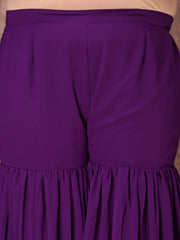 Women Plus Size Ethnic Motifs Sequinned Kurta with Sharara & Dupatta