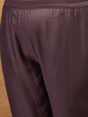 Floral Embroidered A-Line Kurta with Trousers & Dupatta