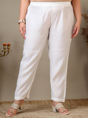 Women Floral Embroidered Empire Thread Work Kurta with Trousers & Dupatta