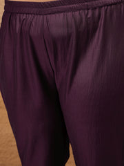 Floral Embroidered A-Line Kurta with Trousers & Dupatta