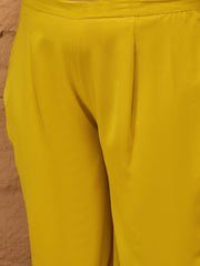 Ethnic Motifs Embroidered Georgette Kurta with Palazzos & Dupatta