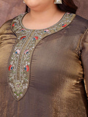 Women Floral Embroidered Regular Kurta with Trousers & With Dupatta