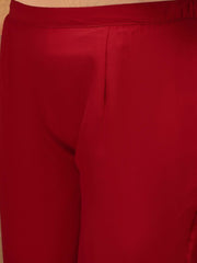 Ethnic Motifs Embroidered Sequinned Georgette Kurta with Trousers & Dupatta