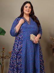 Women Geometric Printed A-Line Kurta with Palazzos