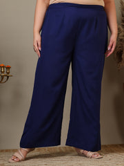 Women Geometric Printed A-Line Kurta with Palazzos