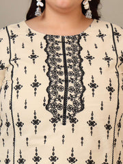 Women Ethnic Motifs Embroidered Thread Work Kurta with Trousers & With Dupatta