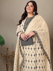 Women Ethnic Motifs Embroidered Thread Work Kurta with Trousers & With Dupatta