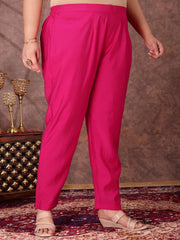 Floral Yoke Design Sequinned Anarkali Kurta With Palazzos & Dupatta