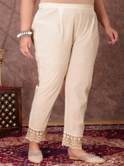 Women Floral Embroidered Thread Work Anarkali Kurta with Trousers & Dupatta