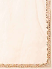 Ethnic Motifs Embroidered Panelled A-Line Zari Kurta With Sharara & Dupatta