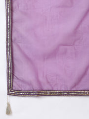 Women Plus Size Yoke Design Regular Thread Work Kurta with Palazzos & Dupatta