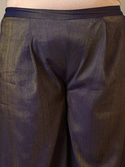 Ethnic Motifs Thread Work Straight Kurta With Palazzos & Dupatta