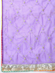 Women Plus Size Ethnic Motifs Embroidered Kurta with Sharara & Dupatta