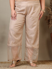 Women Ethnic Motifs Embroidered Pleated Kurta with Palazzos & Dupatta