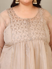 Women Ethnic Motifs Embroidered Pleated Kurta with Palazzos & Dupatta