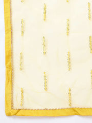 Women Floral Embroidered Regular Sequinned Kurta with Trousers & Dupatta
