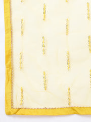 Women Floral Embroidered Regular Sequinned Kurta with Trousers & Dupatta