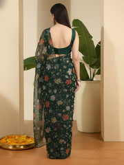 Floral Organza Saree