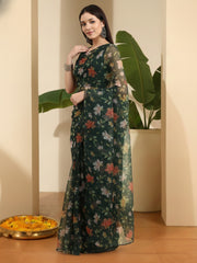 Floral Organza Saree