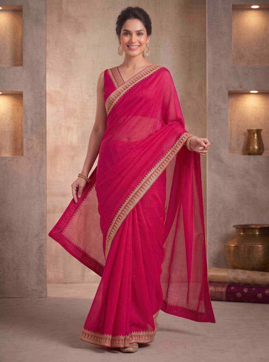 Zari Poly Georgette Saree