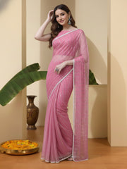 Embellished Zari Net Heavy Work Saree