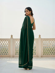 Embellished Beads and Stones Poly Georgette Saree