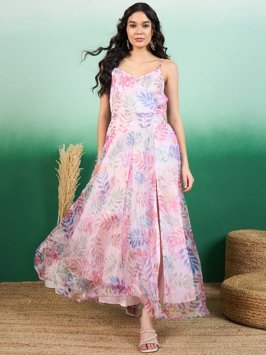 Floral Printed A-Line Maxi Dress