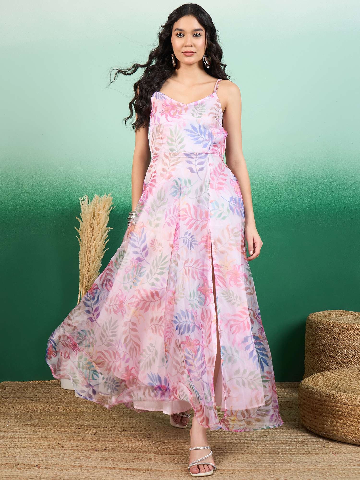 Printed Shoulder Straps A-Line Maxi Ethnic Dresses Printed Shoulder Straps A-Line Maxi Ethnic Dresses