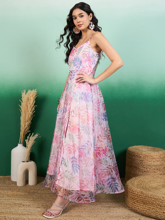 Floral Printed A-Line Maxi Dress
